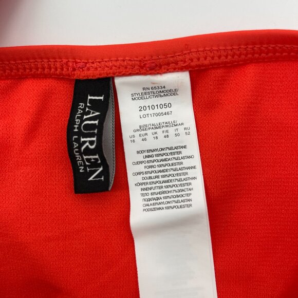 LAUREN Ralph Lauren Lace-Up Tubini Top & Hipster Bikini Bottoms Set Sunset 16 - Picture 8 of 10